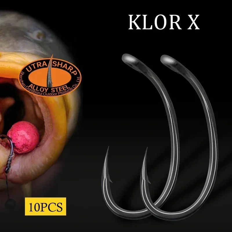 Fishing Hook Assortment - 10pcs Carp Fishing Hook Curved Long