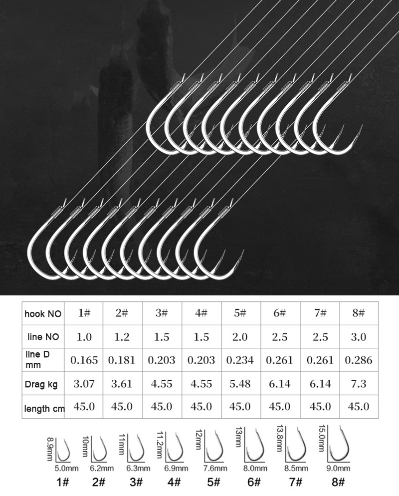 10 pair Fishing Hooks With Tip - Fishing Hook Assortment recension och pris