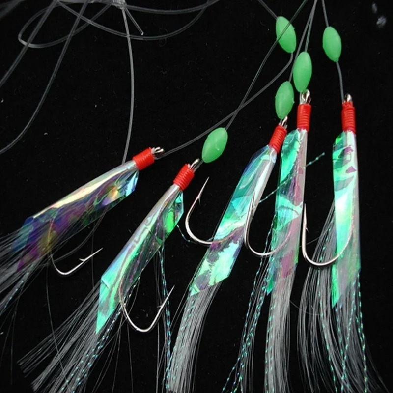 5 Pcs/Set Multi-Color Soft Sil - Fishing Hook Assortment recension och pris